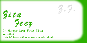zita fecz business card